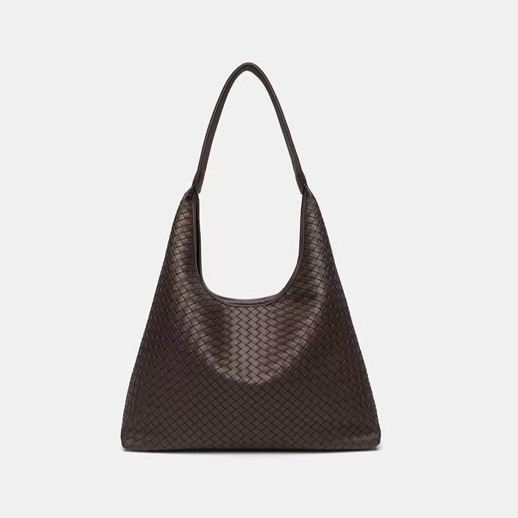 Women’s Woven Shoulder Tote Bag Large Capacity for Work Travel Shopping