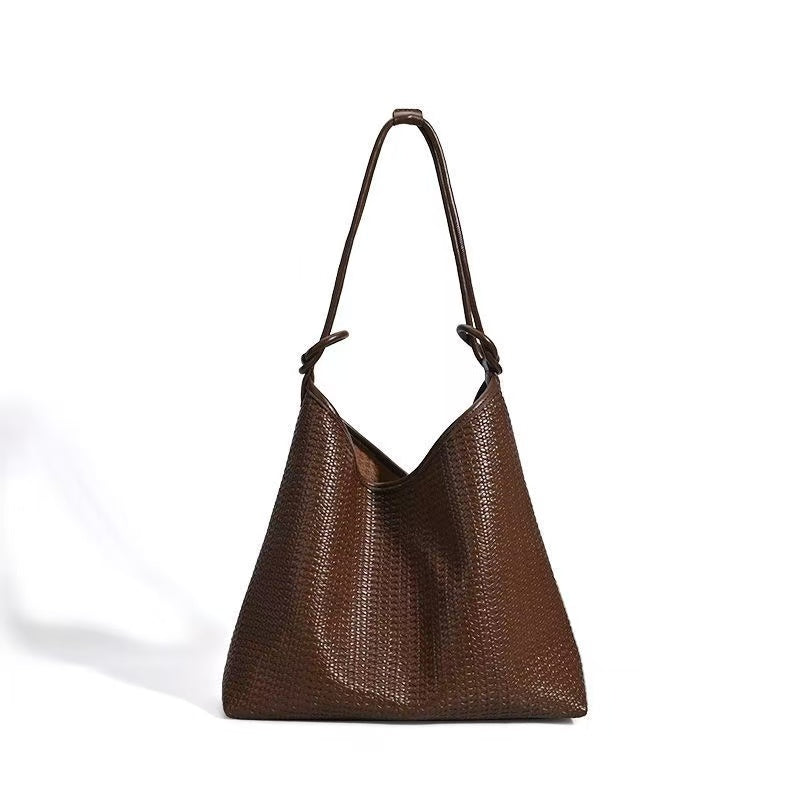 Woven Tote Bag for Women Large Capacity Daily Shoulder Handbag