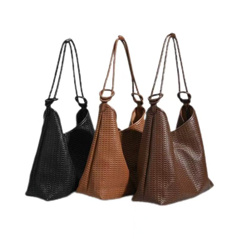 Woven Large Capacity Shoulder Tote Bag for Women